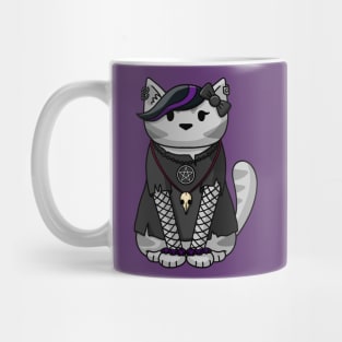 Goth Tabby Cat Mug